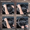 thumbnail image 6 of Bling Diamond Leather Steering Wheel Cover, with Sparkly Crystal Glitter Rhinestones Universal Fit 14"1/2-15" Car Wheel Protector for Women Fit Suvs, Vans, Sedans, Car, Trucks, 6 of 16