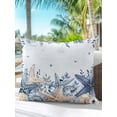 thumbnail image 4 of Outdoor Pillows Waterproof, Blue Starfish Coastal Throw Pillows with Inserts Included, Eucalyptus Summer Nautical Shell Indoor Outdoor Decorative Lumbar Pillow for Bed/Couch/Patio 18"x18", 1Pcs, 4 of 8