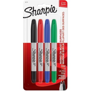 Click Sharpie Retractable Permanent Markers, Ultra Fine Tip, 8 Assorted ...