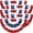 5 Pack 1.5x3 Feet, variant on 4 Pack USA Pleated Fan Flag, 3 X 6 Feet American US Bunting Flag Patriotic Half Fan Banner Flag Decoration, 4th of July Memorial Day Independence Day Fourth July Outdoor Decor