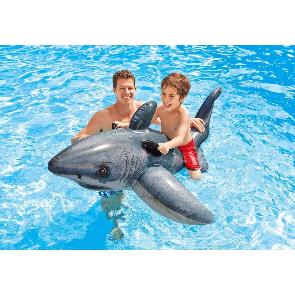 Intex Shark Ride-On Pool Float with Handles Ages 3+