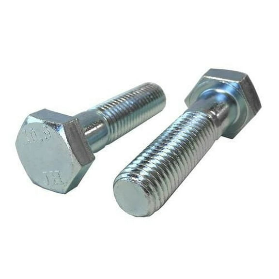 M6-1.0 x 35mm Hex Head Cap Screws, Steel Metric Class 10.9, Zinc Plating (Quantity: 100 pcs) - Coarse Thread Metric, Partially Threaded, Length: 35mm Metric, Thread Size: M6 Metric