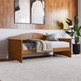 thumbnail image 1 of AFI Acadia Mid-Century Solid Wood Twin Daybed with Back Board in Light Toffee, 1 of 11