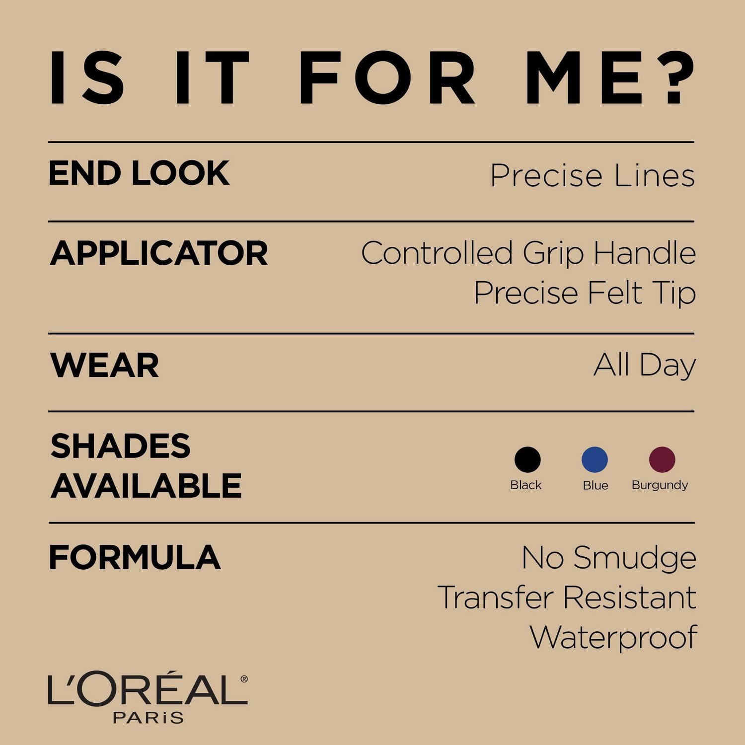 L'Oréal Paris Matte Signature Traceur Liquide, Ultra-Précis, Hydrofuge, Bourgogne