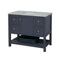 thumbnail image 5 of Lakeshore 42" Bathroom Vanity with Marine Gray Cabinet and Carrara Marble Top, 5 of 6
