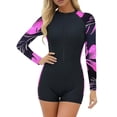 thumbnail image 2 of Axiiglly Long Sleeve Swimsuits for Women Rash Guard One Piece Boyleg Swimsuit Zipper Surfing Bathing Suit UPF 50+, S-3XL, 2 of 7