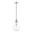 thumbnail image 5 of Livex Lighting  1 Light Brushed Nickel Pendant, 49092-91 - 8.25" Dia x 17" - 80" Adj. H, 5 of 6