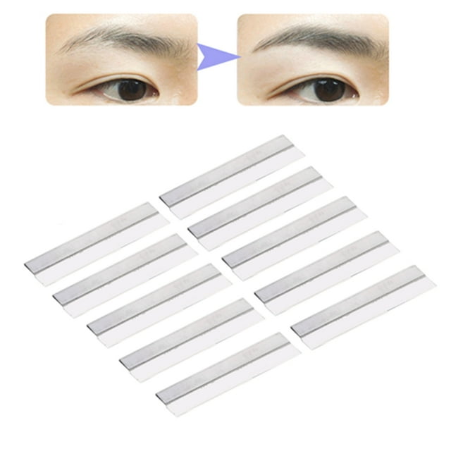 100Pcs Women Eyebrow Trimmer, Stainless Steel Blades for Shaping, Rustless & Durable, Safe for Beginners, Includes Cover