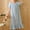 Blue, variant on QUINDOS Cotton Pajamas for Women Long Midi Nightgowns for Women Long Sleeve Button Sleep Dress Casual Solid Ruffle Sleepwear Night Dress