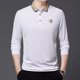 thumbnail image 2 of Camisa Polo De Color Sólido Manga Larga Hombres Moda Coreana, 2 of 6