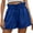 Blue, variant on Aayomet 2023 Womens Shorts for Summer Casual Flowy Shorts High Waisted Ruffle Wrap Skorts Pull On Elastic Waist Vacation Women,Army Green XXL