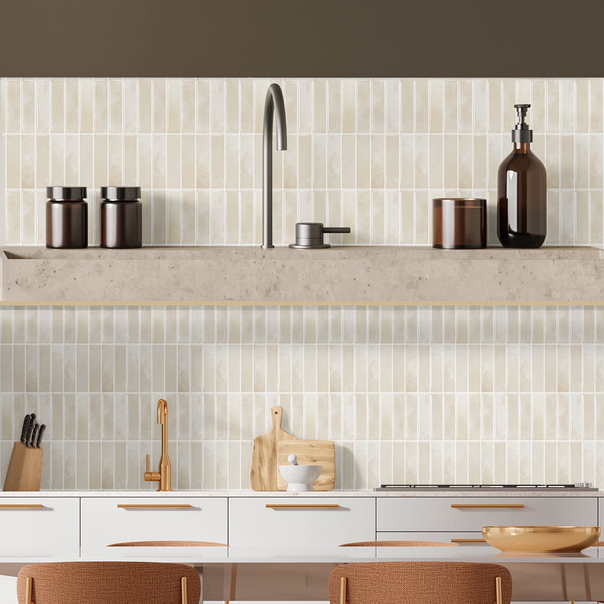 Peel and Stick Backsplash 3D Wall Tiles,Self-Adhesive,Oil Proof,Waterproof, Removable Wall Panels for Kitchen & Bathroom,Modern Design, Easy Install (10.7ft，12x9 inch,15 Pack)