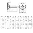 thumbnail image 3 of PZRT 12 Uds tornillo avellanado hexagonal de acero inoxidable A2-70 tornillo de cabeza plana pernos Allen M5x10 tono plateado, 3 of 4