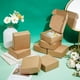 thumbnail image 5 of 50 cajas pequeñas de cartón de 3x3x1.2 pulgadas, cuadradas, para joyería, tipo Kraft, para envíos, de cartón corrugado, color marrón., 5 of 9