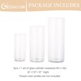 thumbnail image 6 of Glasseam Decoration Clear Glass Cylinder Vases Set of 3 Flower Vase for Wedding Table Centerpieces Hurricane Pillar Candle Holders 6", 7.8" & 10"H, 6 of 10