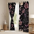 thumbnail image 3 of Homewish Boho Kawaii Cat Blackout Curtains Set of 2 (52x84 Each) for Teens, Groovy Flower Botanical Window Curtains, Dreamy Stars Moon Galaxy Curtains and Drapes, Curtains and Drapes Home Decor, 3 of 6