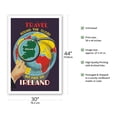 thumbnail image 2 of Ireland - Travel Round The Globe But First See Ireland - Vintage Travel Poster c.1930 - Fine Art Matte Paper Print (Unframed) 30x44in, 2 of 4