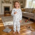 thumbnail image 3 of Letdown DIY Doodle Outfits Set Boys Girls Long Sleeve Crewneck Sweatshirt Tops Pants Cozy Cute Cartoon Character Loungewear Colouring Pajama Sets, 3 of 6
