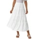 thumbnail image 1 of Falda Maxi Boho de Cintura Alta INSPIRE CHIC para Mujer, Falda Larga Casual de Verano Blanca M, 1 of 6
