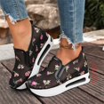 thumbnail image 2 of Effortless Autumn Mesh Embroidered Floral Platform Casual Shoes With Breathable Comfort, 2 of 9