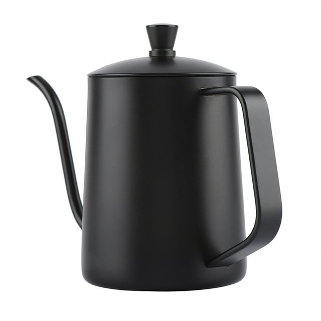 Gooseneck Kettle -550ml Stainless Steel Long Gooseneck Coffee Pot Kettle with Lid for Home Kitchen Coffee Shop