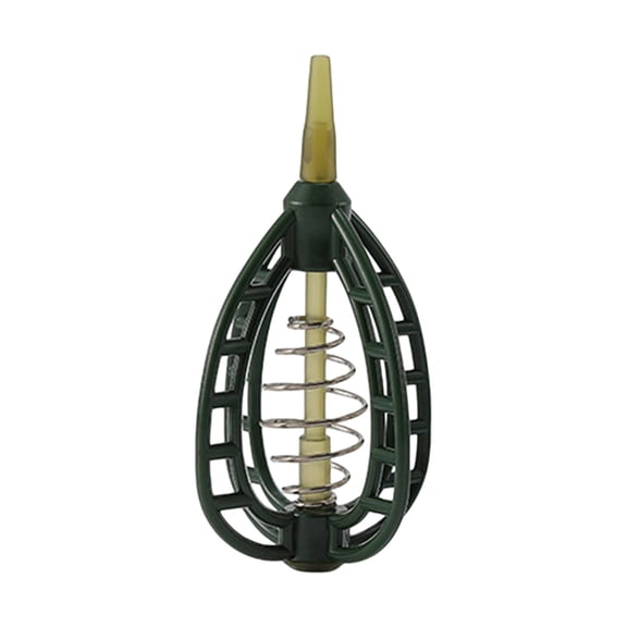 Spring Feeder Cage Holder Plastic Baits Holders Fishing Equipment Accessories Feeder Baits Cages Green