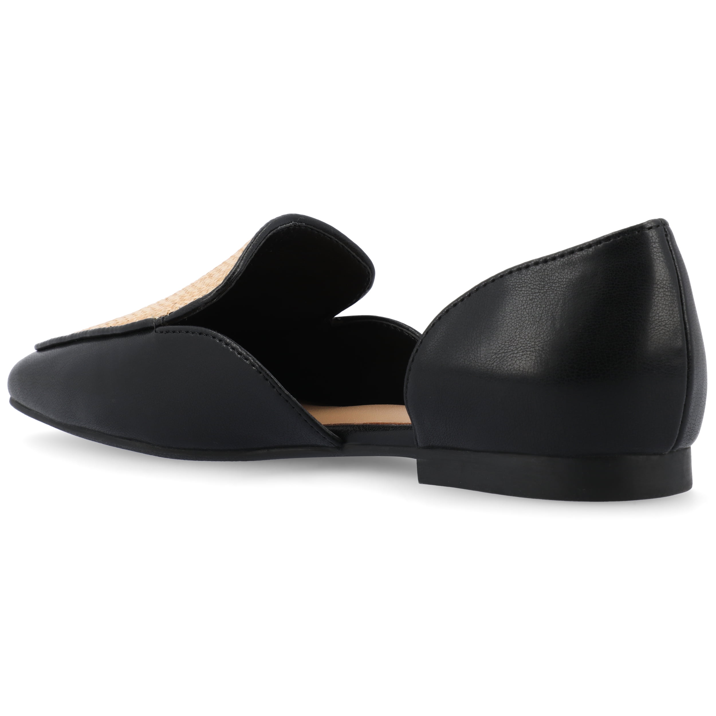 Journee Womens Kennza Soft Faux Leather Slip On Flats