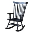 thumbnail image 3 of International Concepts Solid Wood Rocking Chair in Antique Black, 3 of 10