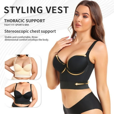 FJUCHAI Women s Size Sports Bra Adjustable straps Body Tank Top Shape Back Bra