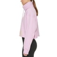 thumbnail image 3 of DKNY Women's Ombre Logo Funnel Neck Pullover Purple Size Medium, 3 of 4