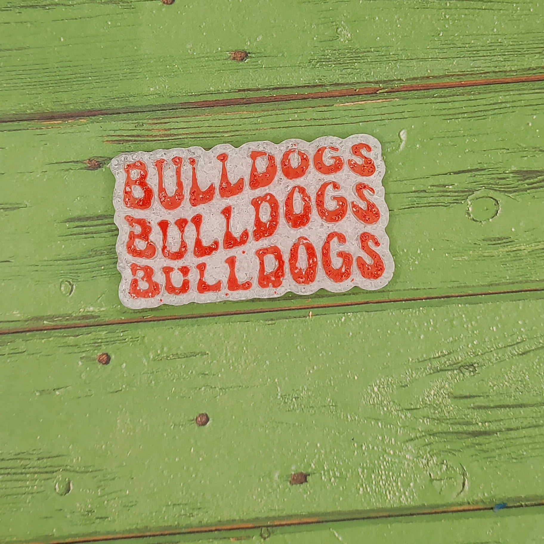 Bulldogs 3x Retro Font School Mascot Silicone Freshie Mold
