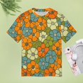 thumbnail image 4 of Nostalgic Vintage Floral T Shirts Basic T-Shirt Short Sleeve Ladies Tee Shirt Summer Graphic Clothing, 4 of 6