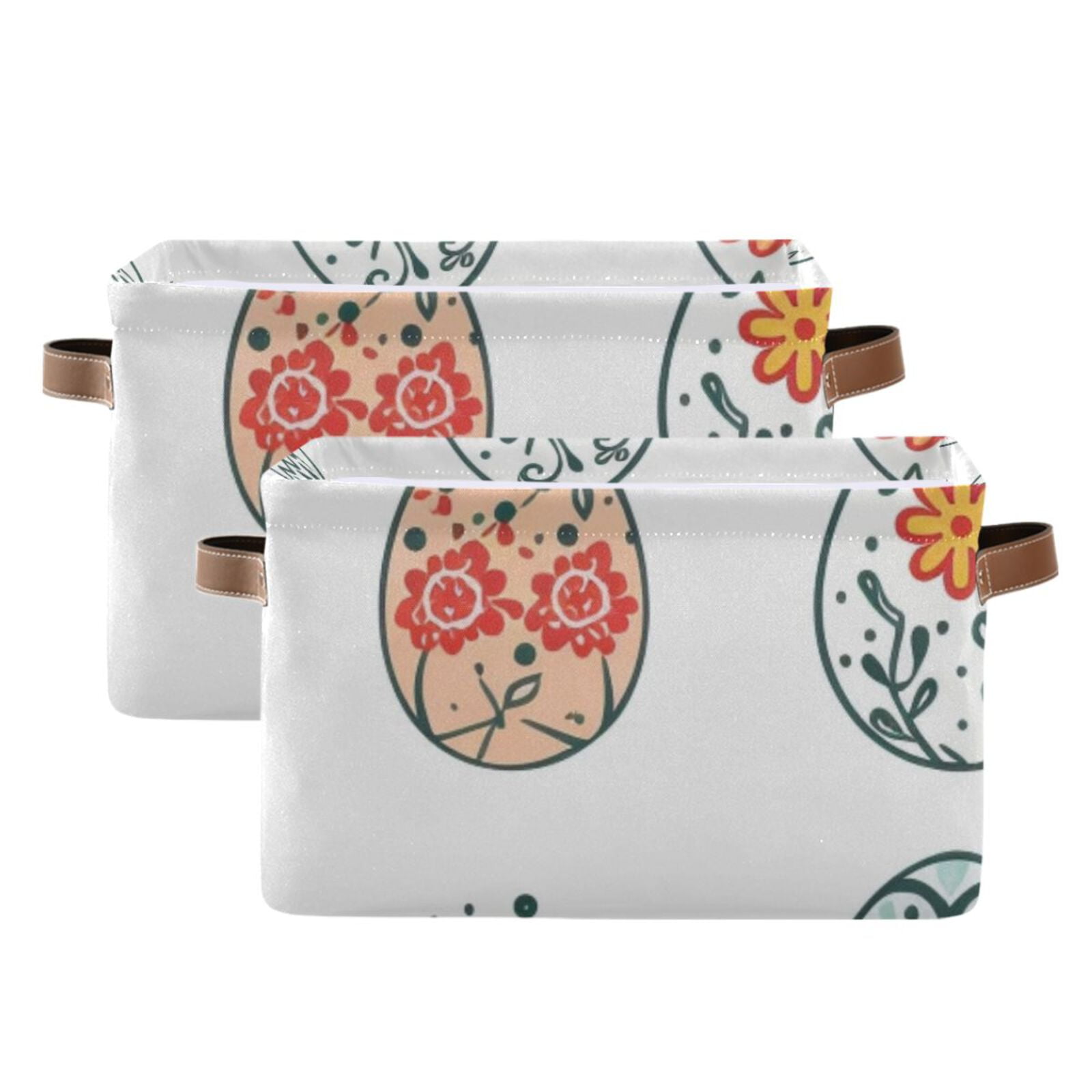 Full Easter Eggs Storage Bins Baskets With Handles Storage Box Clothes Organizer Organization Toys