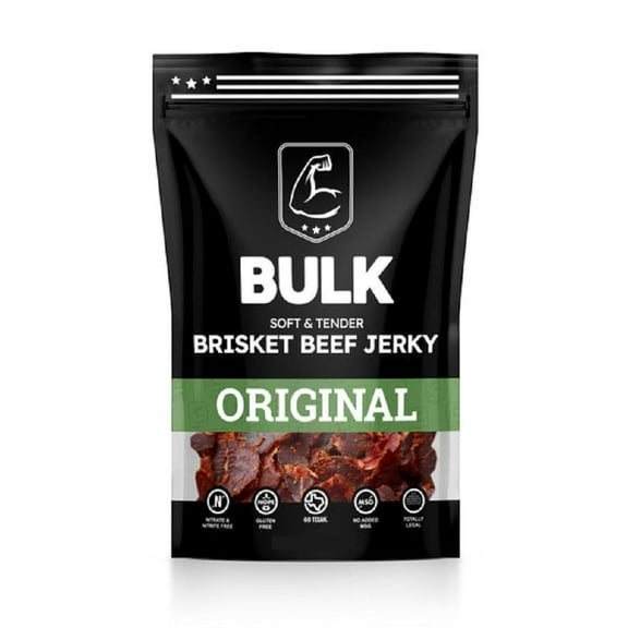 Premium Brisket Beef Jerky Bulk - Tender, Homemade Style, Soft & Flavorful