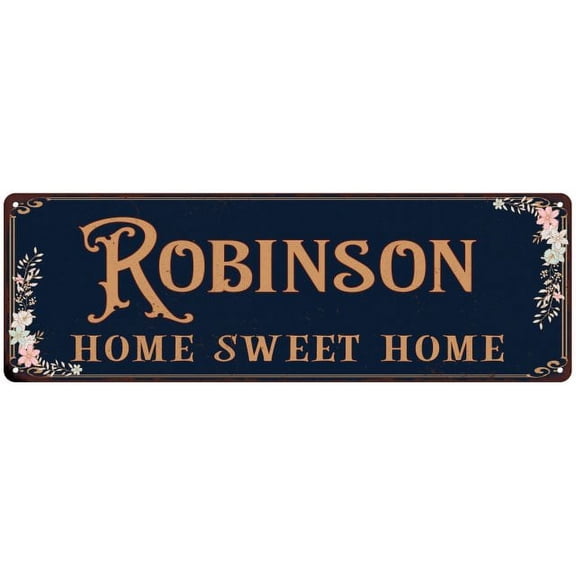 ROBINSON Home Sweet Home Victorian Look 8x24 Metal Sign 108240046834