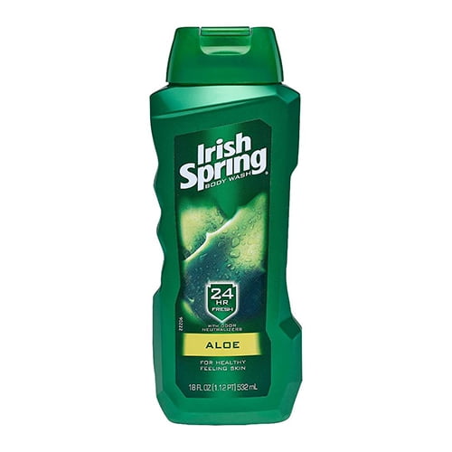Irish Spring Body Wash Aloe 24 Hour Fresh with Odor Neutralizers, 18 oz
