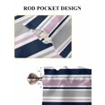 thumbnail image 6 of Pink Grey Striped Living Room Curtains 2 Panel, Farmhouse Stripes Modern Abstract Art Cafe Window Treatment, Farmhouse Bedroom Bathroom Kitchen Curtains Drapes 104"x54", 6 of 6