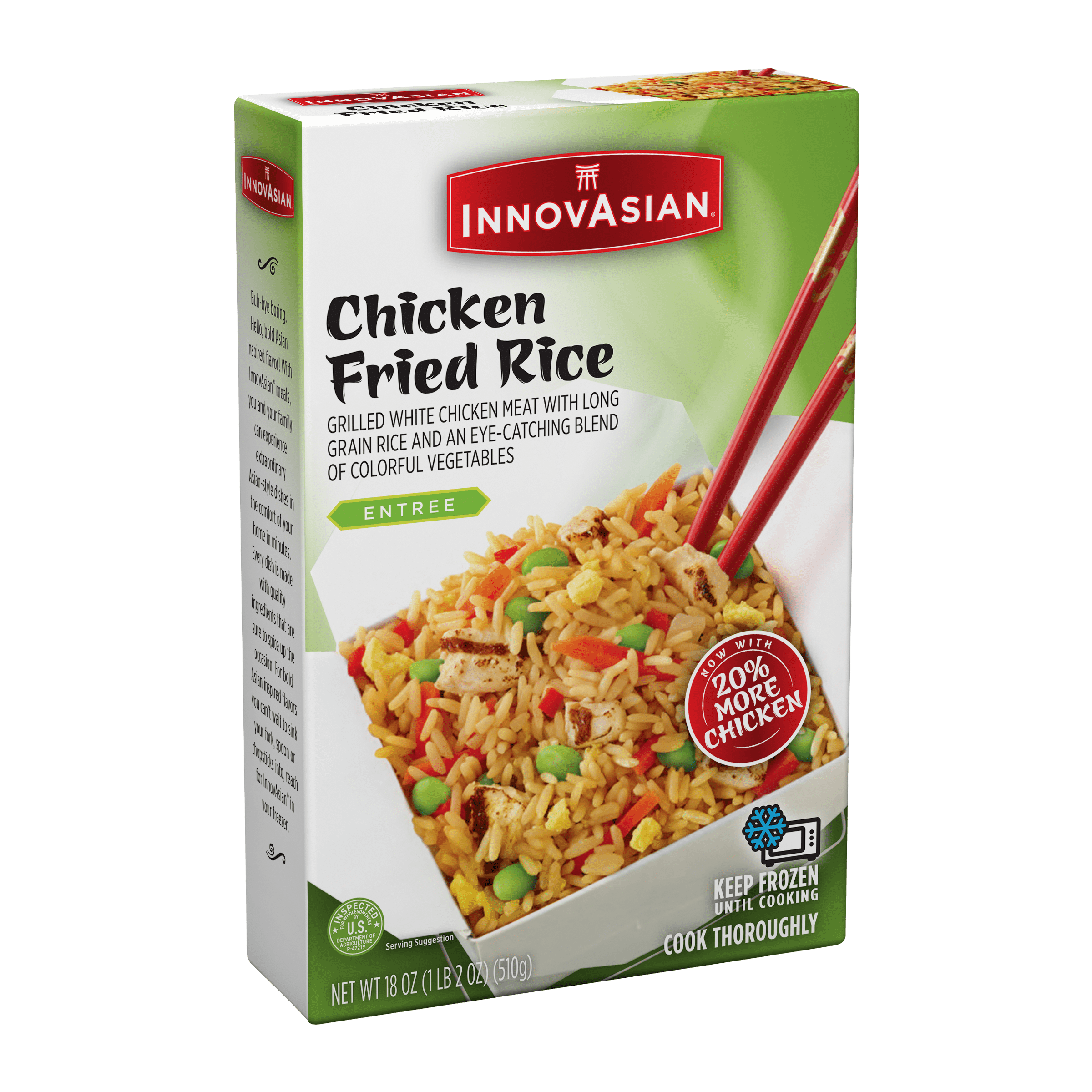 InnovAsian Chicken Fried Rice, 18 oz (Frozen Meal)