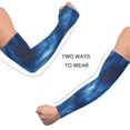 thumbnail image 4 of ALAZA Tie Dye Blue Print UV Sun Protection Arm Sleeves UPF 50+ Compression Cooling Sleeve 1 Pair, 4 of 7