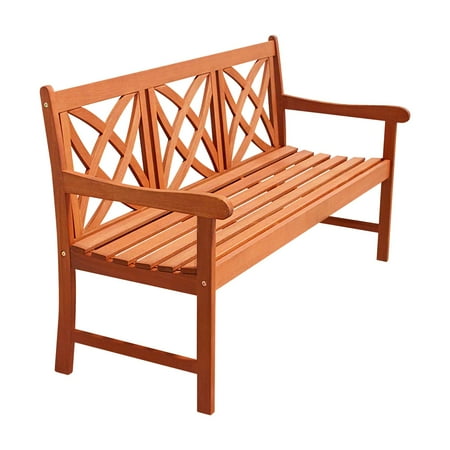 - 5-foot Eucalyptus Wood Garden Bench