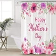 thumbnail image 4 of Happy Mother Day Shower Curtain for Bathroom with Hooks 36x72 Inches Polyester Fabric Shower Curtain Sets Washable Bath Curtains Decor Tulip, 4 of 6