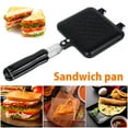 thumbnail image 1 of Pluokvzr Sandwich Toaster Maker Grill Breakfast Camping Stove Stainless Toaster Aluminium Cool Touch Handle Suitable for, 1 of 7