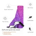 thumbnail image 3 of Kll Pink Purple Glitter Microfiber Beach Towel Fast Drying,Extra Large 31.5"X63" Sand Free Beach Towel Super Lightweight Towels, 3 of 8