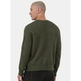 thumbnail image 3 of No Boundaries Men's Fuzzy Cardigan Sweater, Sizes XS-3XL, 3 of 5