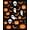 Orange Black White, Pattern 5, variant on ODIKA 8'x10' Washable Area Rug Halloween Ghost Pumpkin Bat Skull Welcome Doormat Fiber Door for Dining Room, Large Office, Lounge, Non-Slip Chair-Friendly Mat