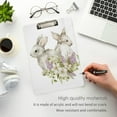 thumbnail image 5 of FMSHPON Easter Lavender Rabbits Clipboard Hardboard Wood Nursing Clip Board and Pull for Standard A4 Letter 13x9 inches, 5 of 8