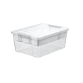thumbnail image 1 of Bac de Rangement Empilable en Plastique Transparent Profond avec Couvercle à Loquet Transparent Solution d'Organisation pour la Maison, 1 of 5