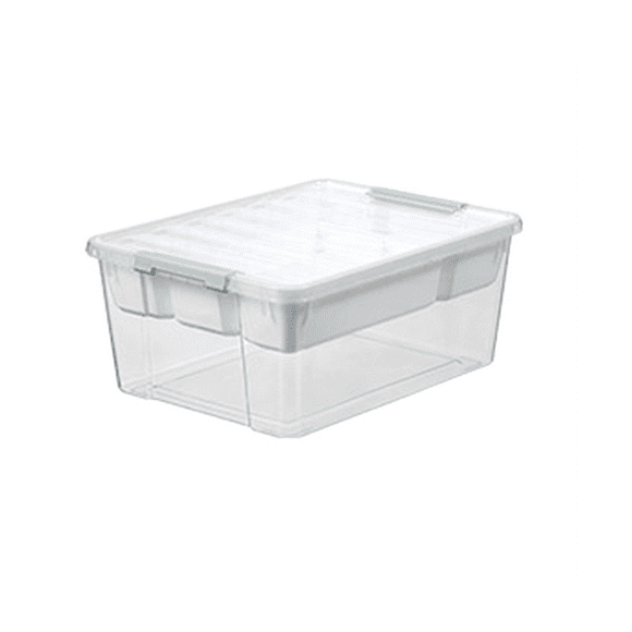Deep Clear Plastic Stackable Storage Container Bin Box Tote with Clear Latching Lid Organizing Solution for Home