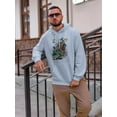 thumbnail image 2 of Rat Fink Rock N Roll Trucker Hoodie Men -T-Line Designs, Male Large, 2 of 4
