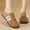 Brown, variant on Womens Retro Mesh Backless Mule Sneakers, Breathable Slip On Half Drag Casual Shoes, Lightweight Fashion Daily Footwear, Comfortable Walking Sneakers For Activities